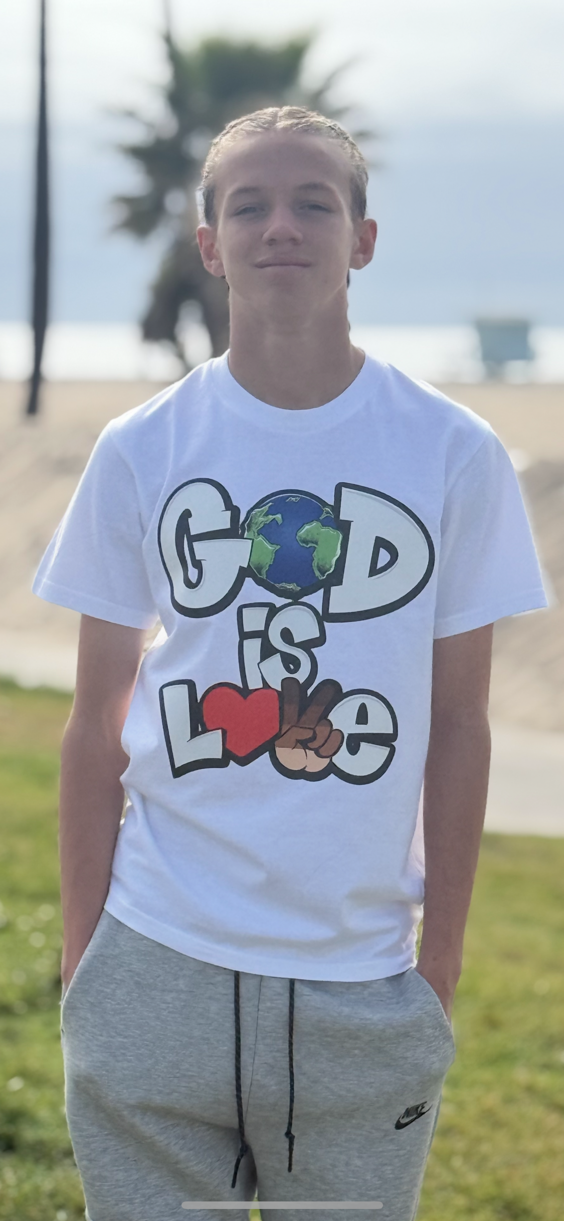 God is Love / White Short Sleeve T-shirt