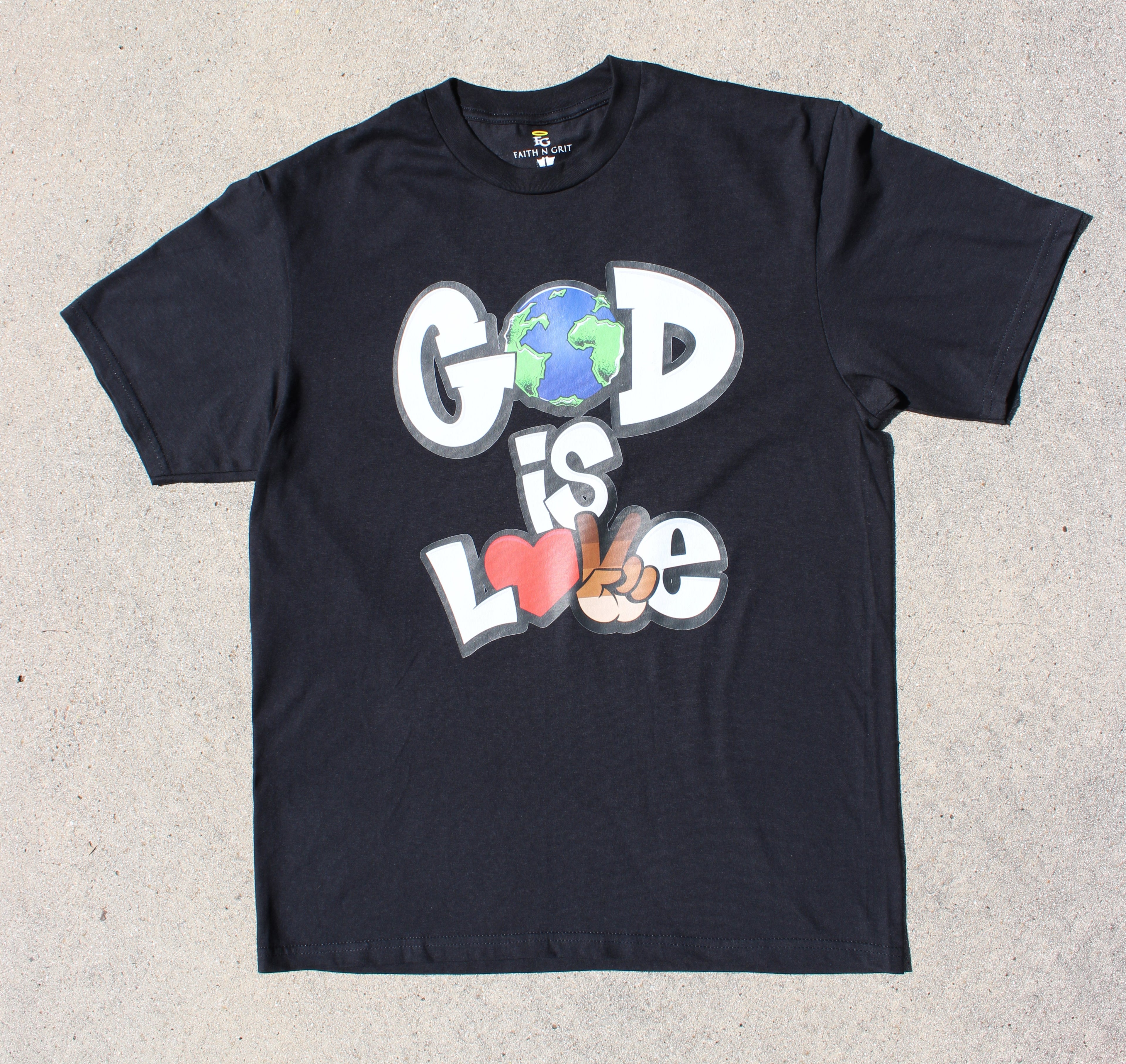 God is Love / Black Short Sleeve T-shirt
