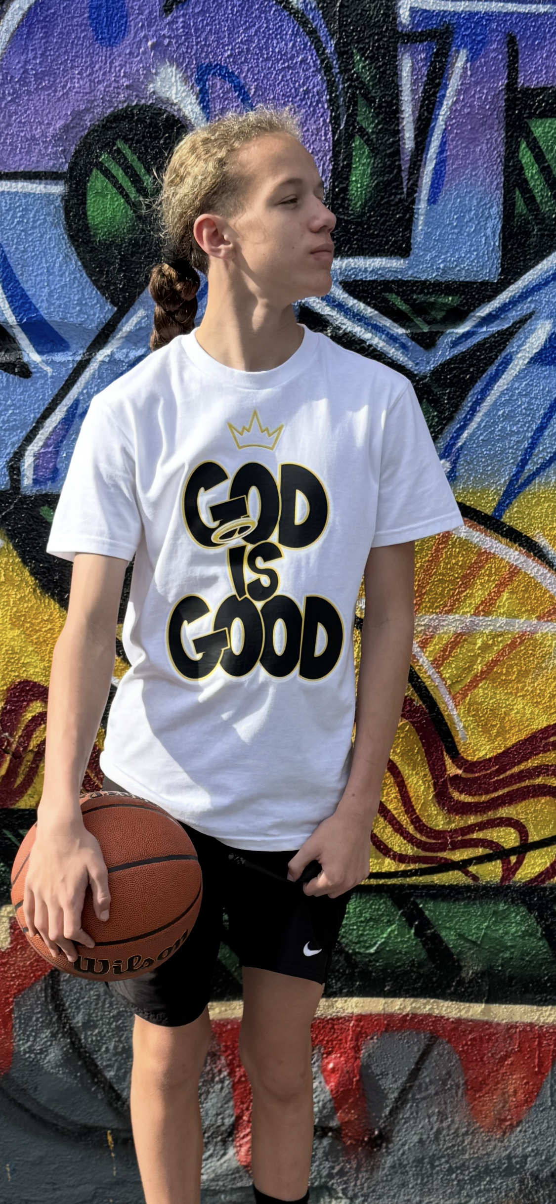 God is Good Black on White Short sleeve T-shirt