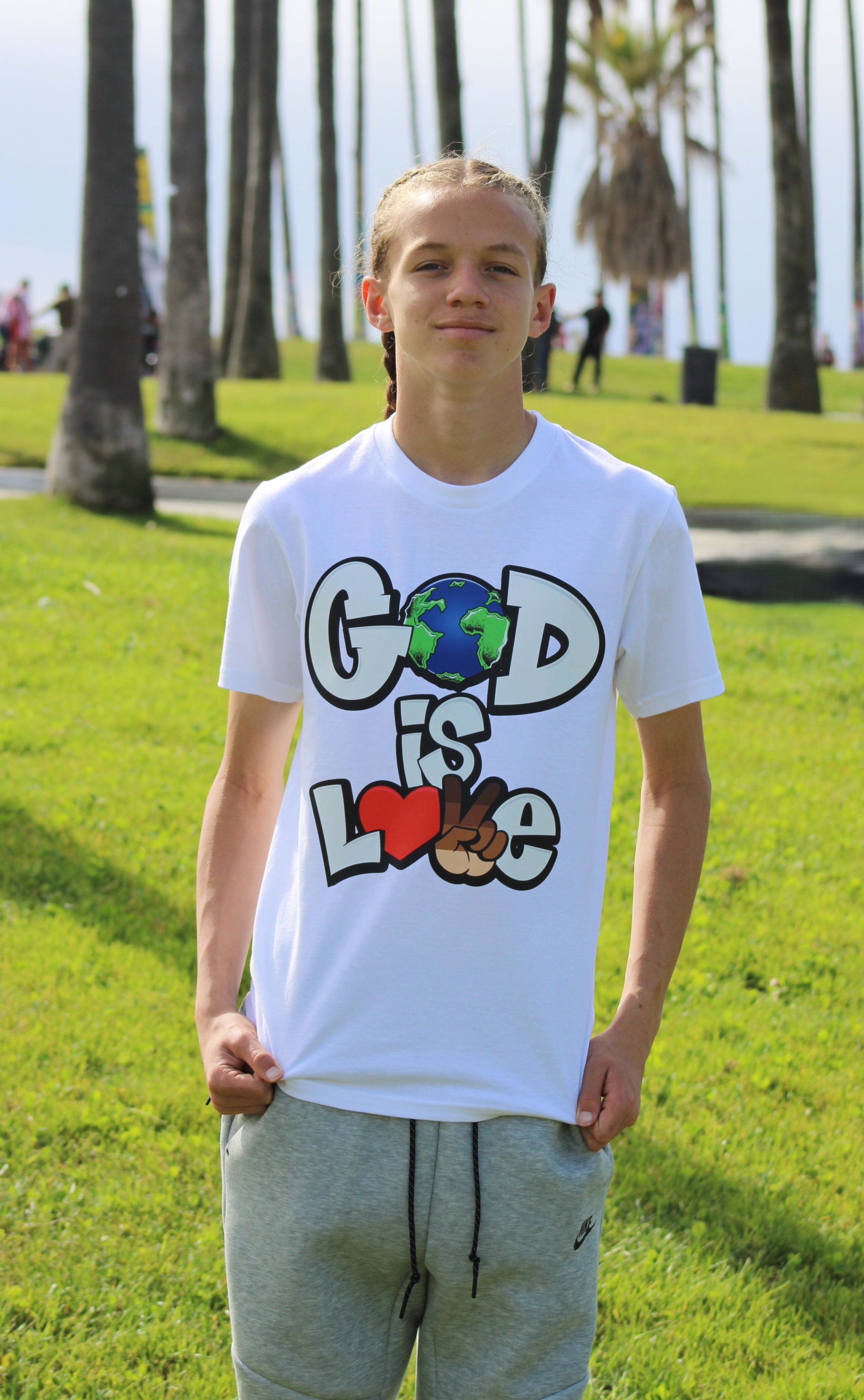 God is Love / White Short Sleeve T-shirt