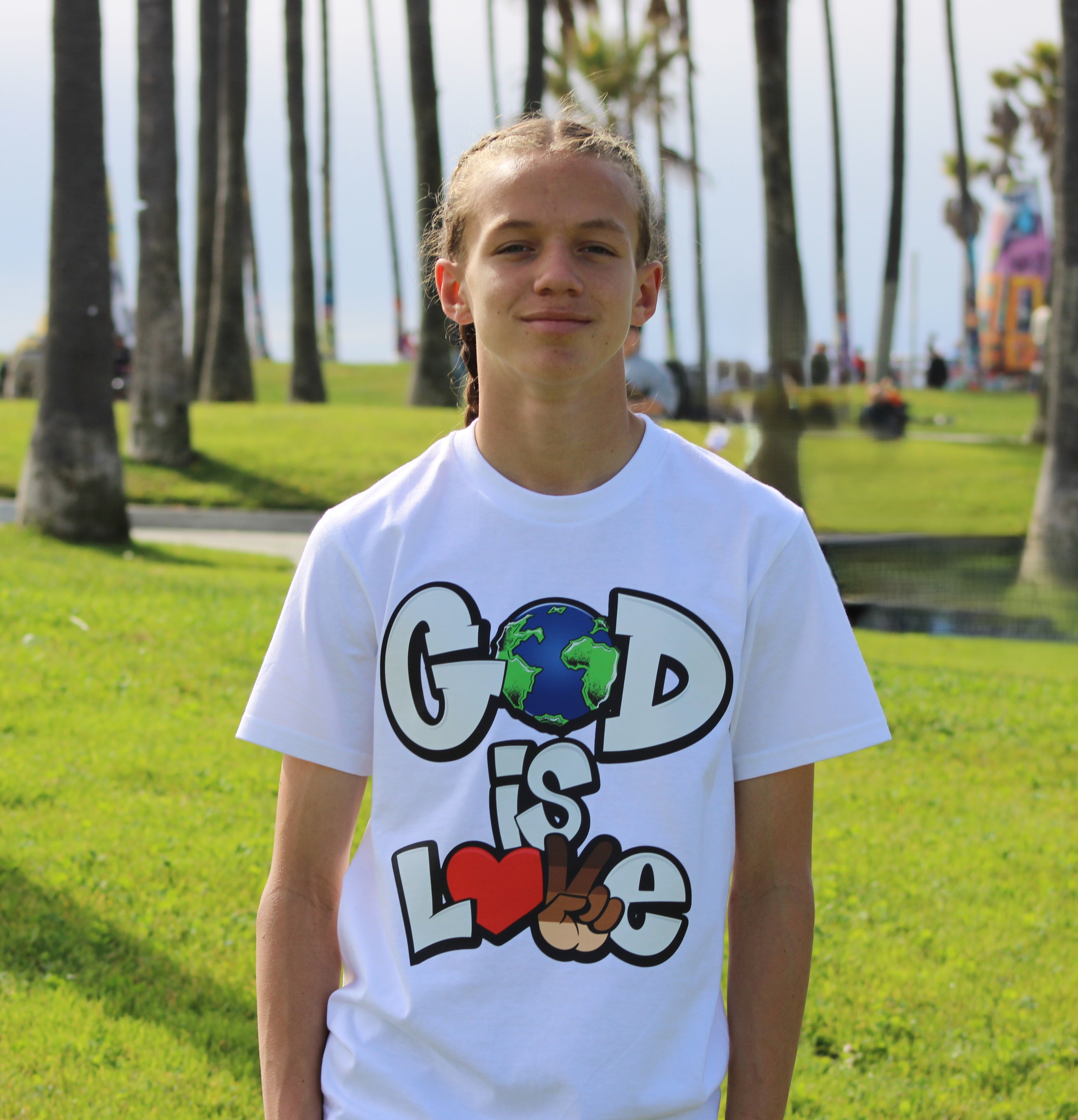 God is Love / White Short Sleeve T-shirt