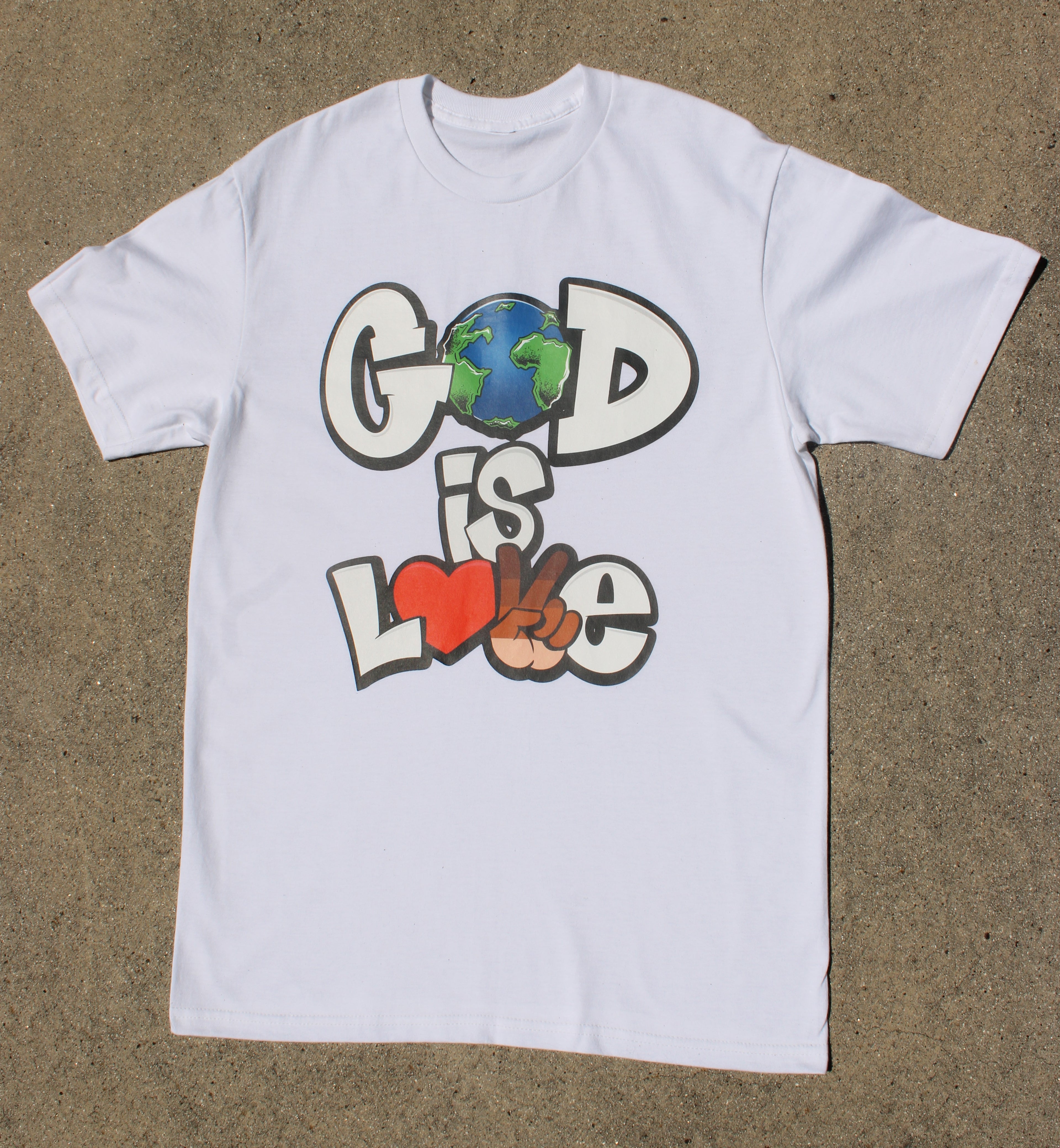 God is Love / White Short Sleeve T-shirt