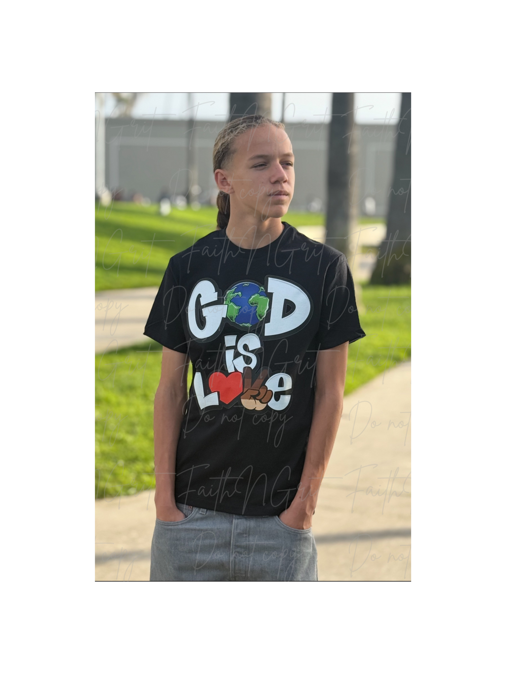 God is Love / Black Short Sleeve T-shirt