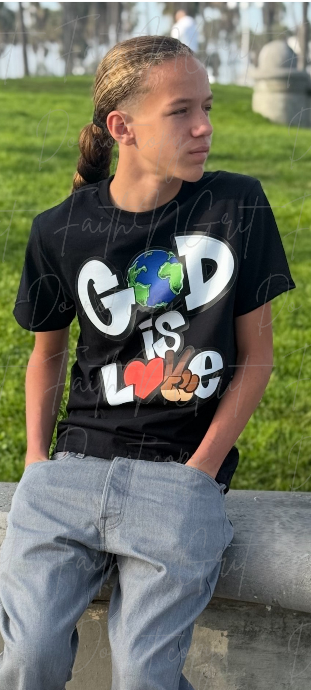 God is Love / Black Short Sleeve T-shirt