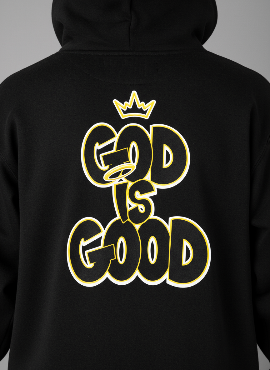 God Is Good Back Print Hoodie – Faith N Grit
