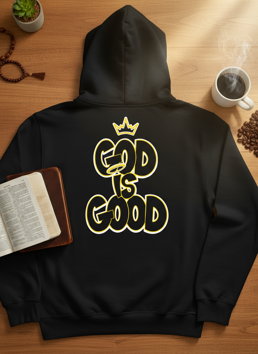 God Is Good Back Print Hoodie – Faith N Grit