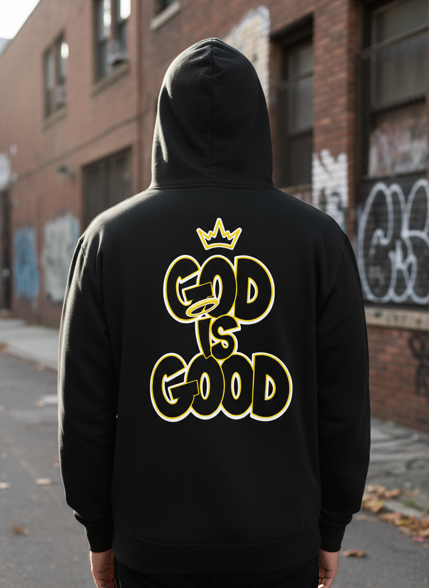 God Is Good Back Print Hoodie – Faith N Grit